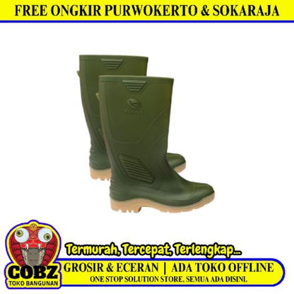 NO 41 / TERRA Sepatu Boot Kebun Pabrik Proyek Safety Karet Hijau Set