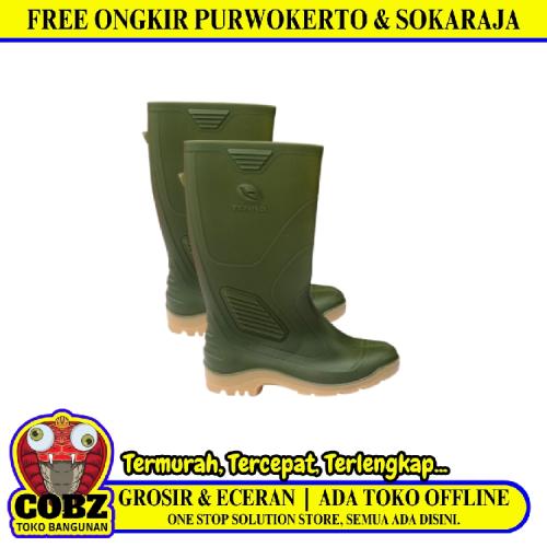 NO 41 / TERRA Sepatu Boot Kebun Pabrik Proyek Safety Karet Hijau Set