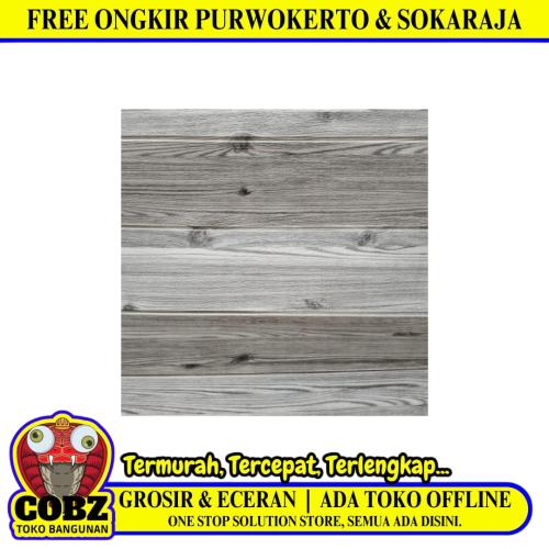 3.5 MM x 70 CM x 70 CM / COBZ SMBY-11 Wallpaper Foam Sticker Kayu Abu Abu Lembar