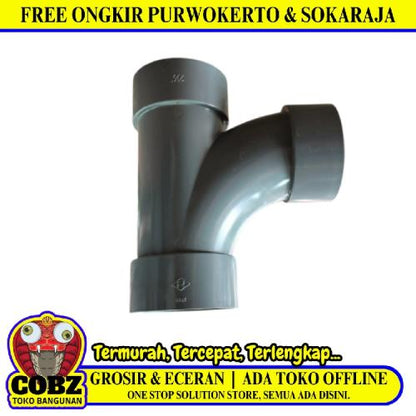 2 1/2 IN / RUCIKA Tee Y Branch Sambungan Fitting Pipa PVC