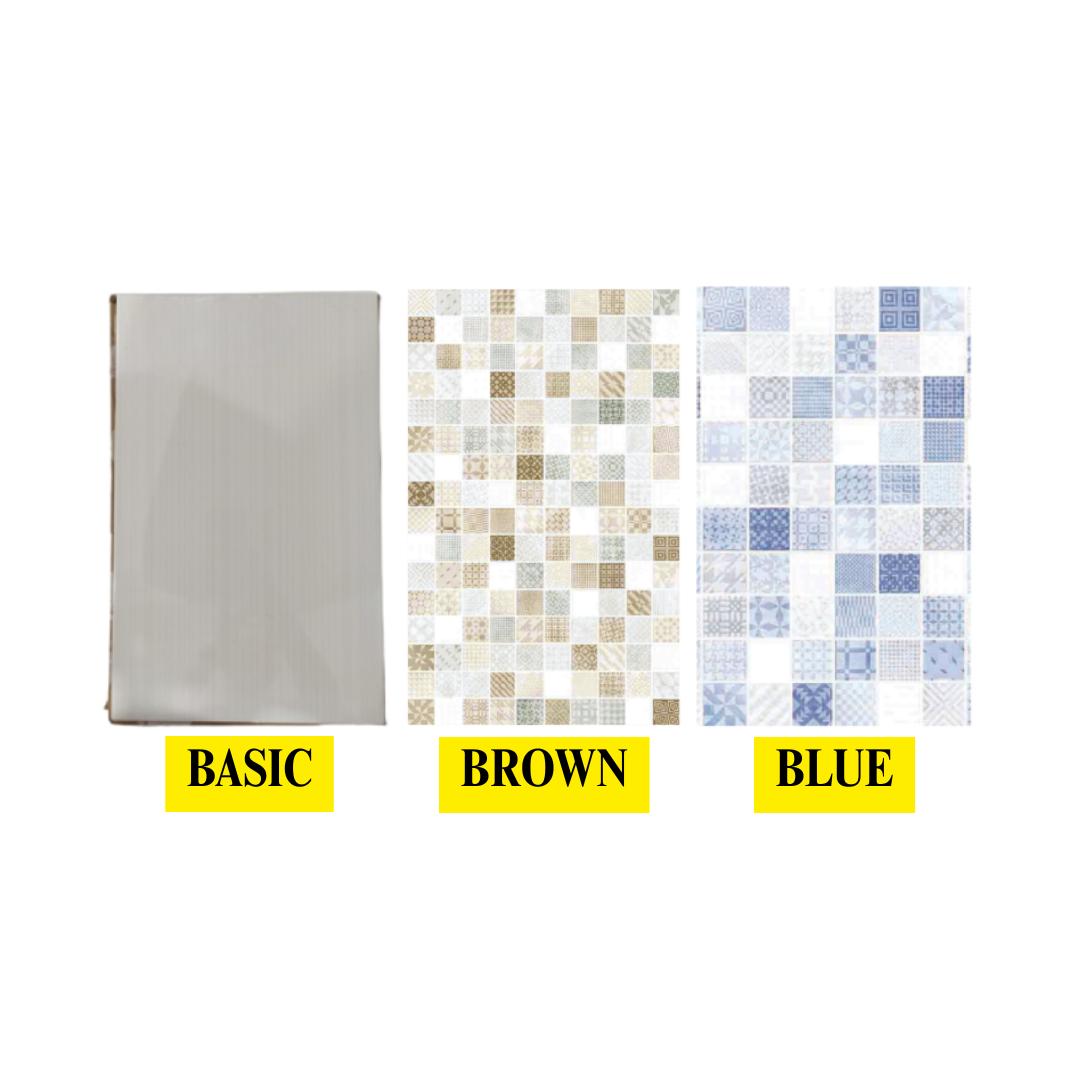 25 CM x 40 CM / PLATINUM HAKONE Keramik Dinding Kamar Mandi Glossy Dus