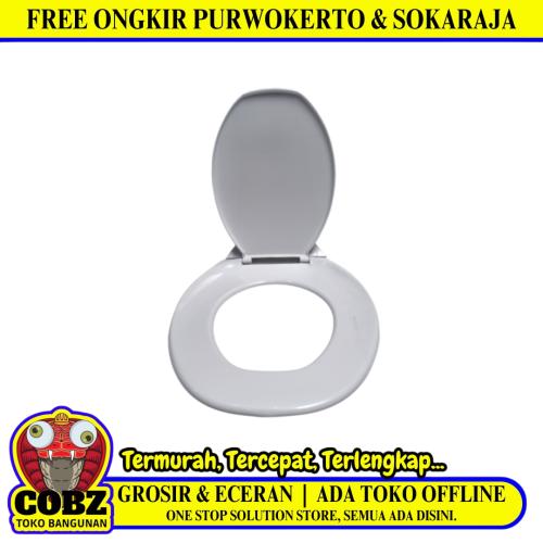 MASPION Tutup Kloset Duduk Monoblok Seat Cover Standard PVC Warna Set