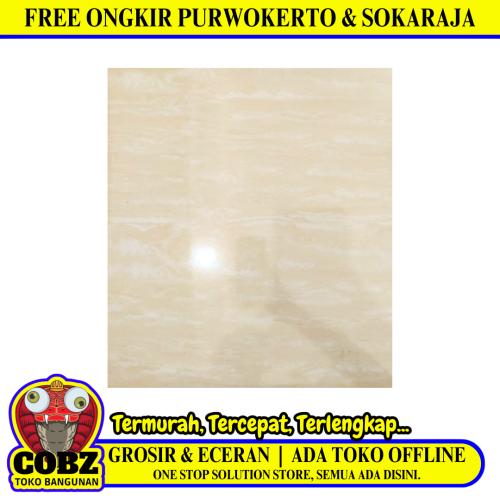 40 CM x 40 CM / ARWANA 9999 Keramik Lantai Rumah Glossy Cream Dus