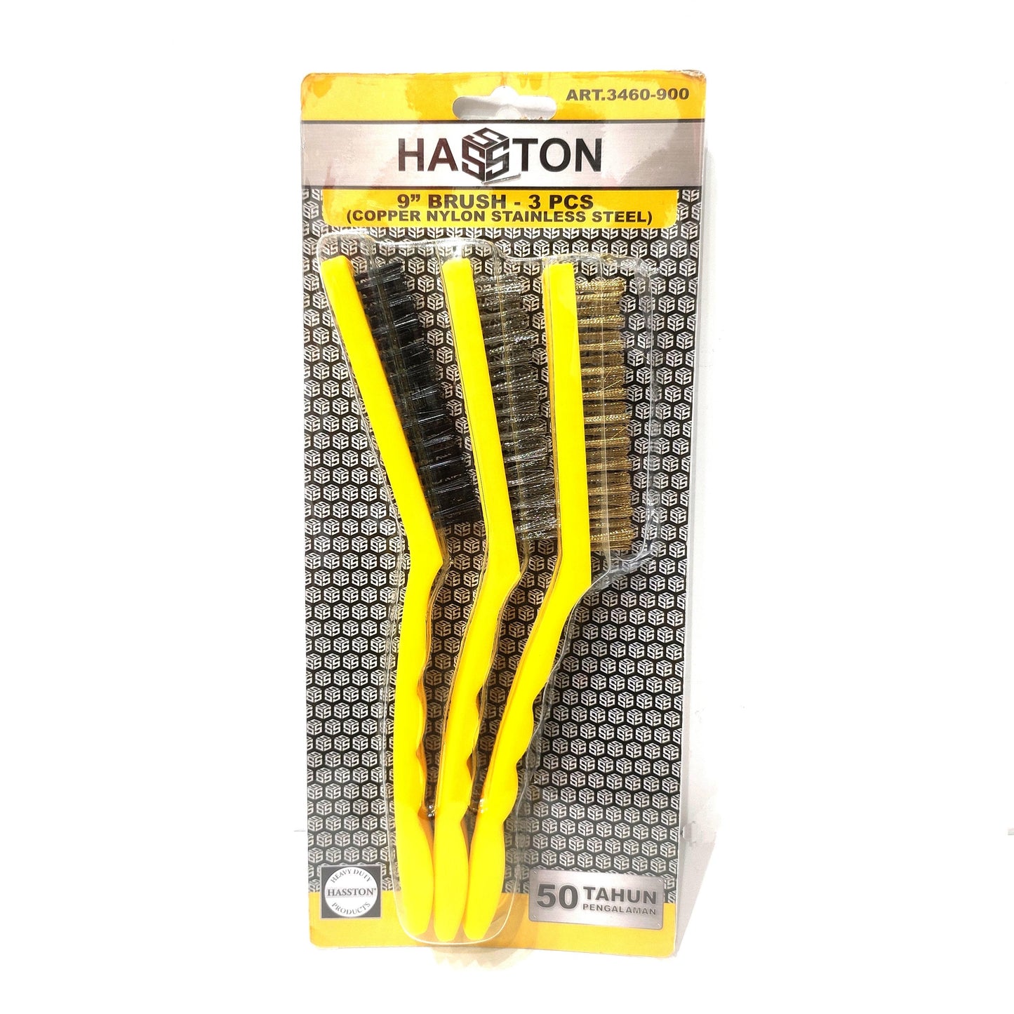 3 BARIS / HASTON Sikat Kawat Kuningan Pembersih Karat Gagang PVC