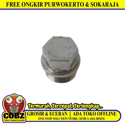 3/4 IN / TM Plug Cap Tutup Dop Drat Luar Fitting Pipa Stainless