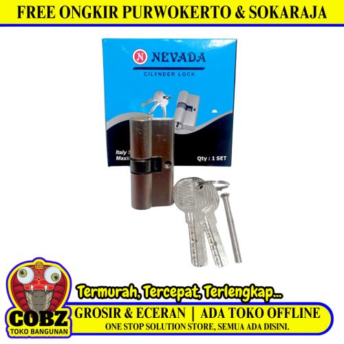 NEVADA Silinder Anak Kunci Pintu Cylinder Lock Kecil + 3 Kunci Set