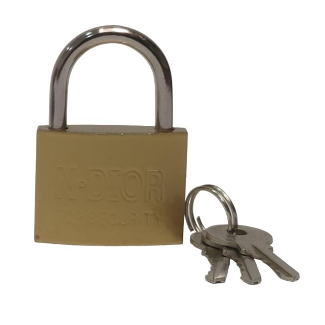 40 MM / N. DIOR Gembok Pintu Pagar Padlock Anti Maling Leher Pendek Kuning