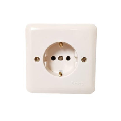 1 LUBANG / BROCO Stop Kontak Terminal Arde Tanam IB Inbow Putih