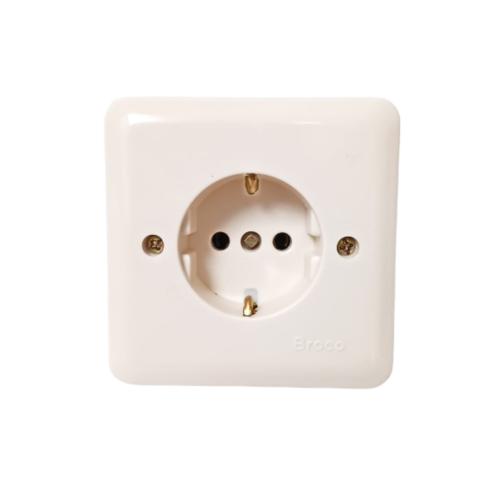 1 LUBANG / BROCO Stop Kontak Terminal Arde Tanam IB Inbow Putih