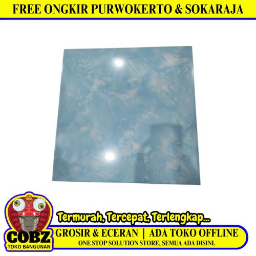 40 CM x 40 CM / ARWANA 7711 Keramik Lantai Rumah Glossy Blue Dus