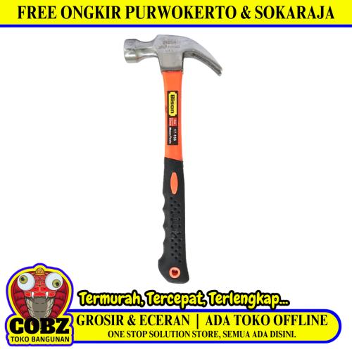 8 OZ / BISON Palu Martil Kambing Tanduk Congkel Paku Gagang Fiber