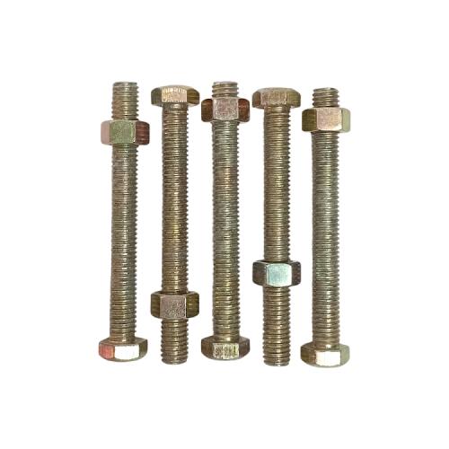 M 8 x 70 MM / TM Baut Mur Hexagon Bolt Nut Flat Head Kuning Biji