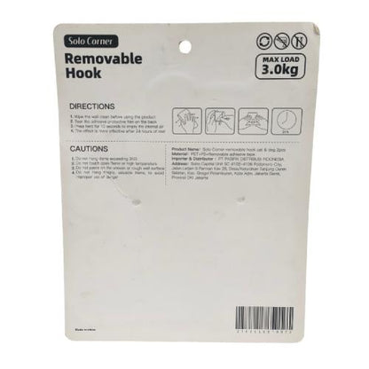 SOLO CORNER Kapstok Cantel Gantungan Baju Dinding Mini PVC Set