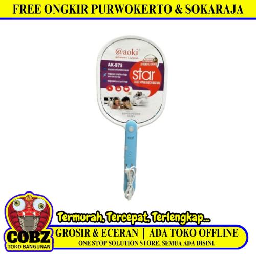 AOKI AK - 878 Mosquito Swatter Raket Nyamuk Cas Rechargeable Kabel