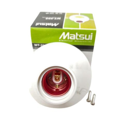 MATSUI 292 Fitting Tempat Lampu Plafon Atap Tempel Bulat Besar Putih