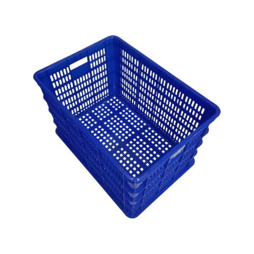 606 MM x 430 MM x 377 MM / GREEN LEAF 2208 L Krat Industri Keranjang Buah Rapat Blue