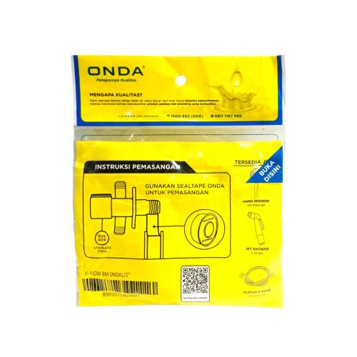 1/2 IN / ONDA SUS 304 Stop Kran Air Cabang Tee Shower Kloset Stainless