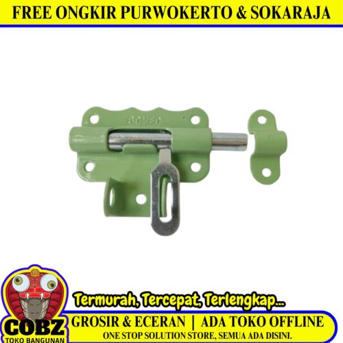 3 IN / GOMEO Grendel Overpal Kunci Slot Tempat Cantel Gembok Stainless