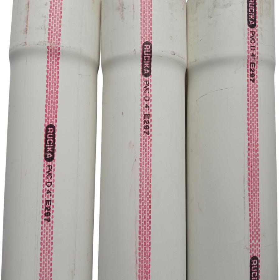 4 IN x 400 CM / RUCIKA D Lis Merah Pipa Pralon Paralon PVC Putih Batang
