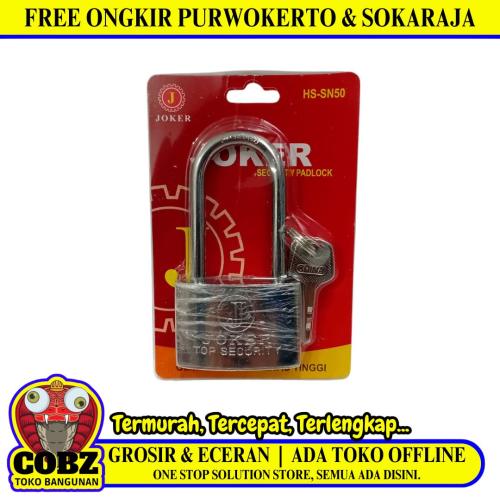 50 MM / JOKER Gembok Pintu Pagar Padlock Anti Maling Leher Panjang