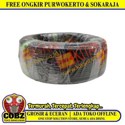 1 INTI x 1.5 MM x 100 M / KITANI NYA F Serabut Kabel Tembaga SNI Hitam Roll