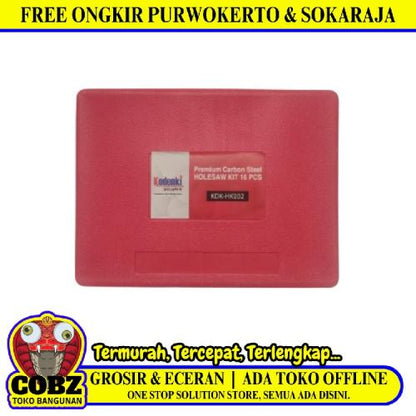 19.5 CM x 15 CM x 4 CM / KODENKI Tool Organizer Box Hole Saw Kayu