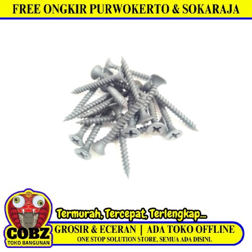 #6 X 1 1/4 IN / TM Sekrup Gypsum Screw Plafon Board GRC Hitam Ecer Biji