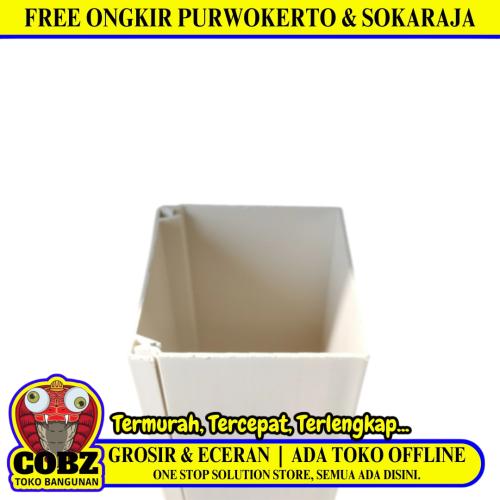 60 MM x 60 MM x 1700 MM / NISO Kabel Dak Ducting Trunking Protector Putih Batang