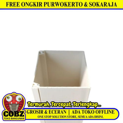 60 MM x 60 MM x 1700 MM / NISO Kabel Dak Ducting Trunking Protector Putih Batang