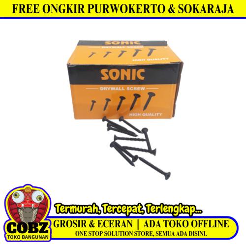 #6 X 1 1/2 IN / SONIC Sekrup Gypsum Screw Plafon Board GRC Hitam Dus
