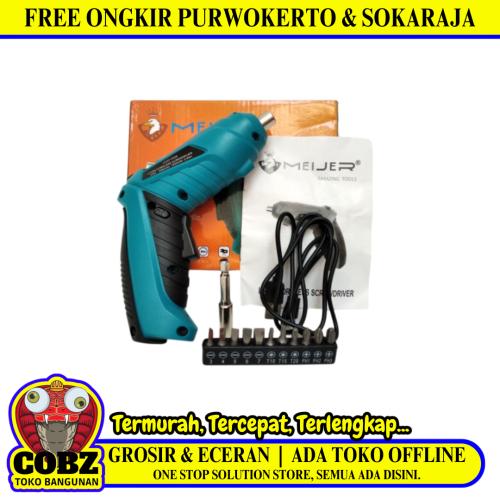 MEIJER Mesin Screwdiver Bor Obeng Angin Tangan Drill 2 Way Baterai Set