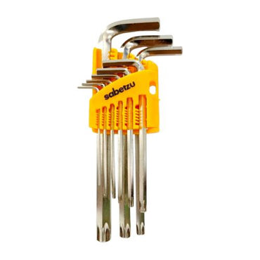 1.5 MM - 55 MM / SABETZU Kunci L Hexagon Bintang Panjang Wrench Screw 9 Pcs Set