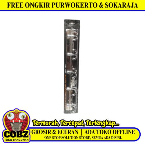 5 KAIT / SKL CH105 Kapstok Cantel Gantungan Baju Dinding Stainless