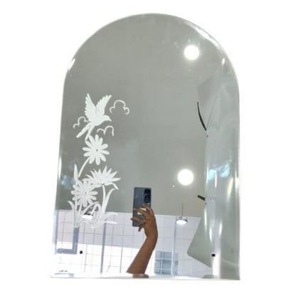 40 CM x 60 CM / COBZ Cermin Wastafel Kaca Kamar Mandi Oval Motif Set