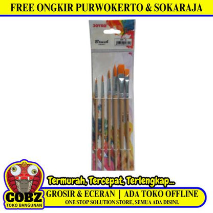 2 MM - 12 MM / JOYKO BR-5 Kuas Lukis Tembok Kayu Besi Air Acyrlic Paint Brush Set