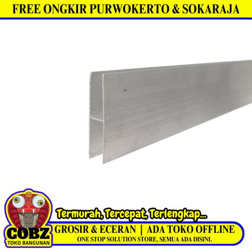 4 MM - 6 MM x 6M / TM List Profil H Sambungan Polykarbonat Aluminium Btg