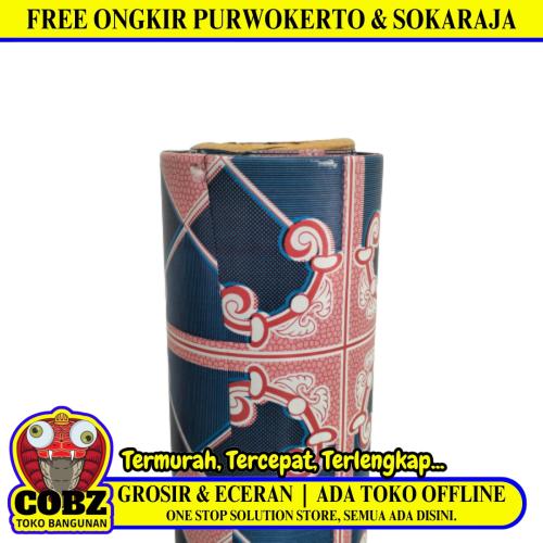 120 CM x 15 M / NANYA BPS 001 001 Karpet Perlak Lantai Meja Vinyl PVC Biru Roll