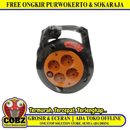 10 M / DEXTA DX-15 Kabel Roll Stop Kontak Colokan Full Tembaga Standar