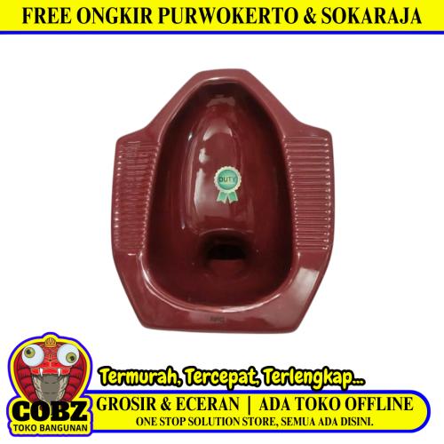 49 CM x 50 CM x 26 CM / DUTY Kloset Jongkok Toilet Maron Keramik