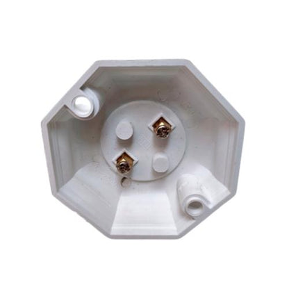 MIKOTEK Fitting Tempat Lampu Plafon Atap Tempel Bulat Kecil Putih