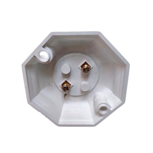 MIKOTEK Fitting Tempat Lampu Plafon Atap Tempel Bulat Kecil Putih