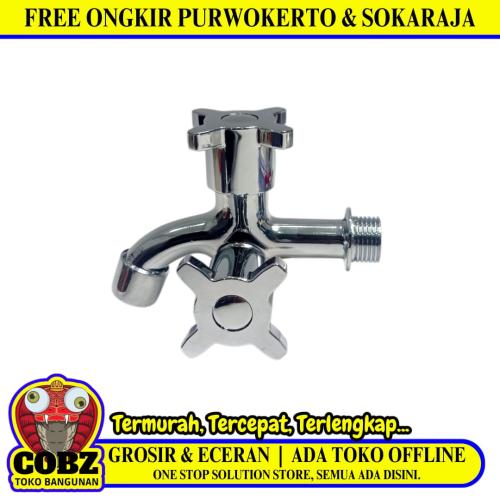 1/2 IN / NM 221  Kran Air Cabang Double Shower Mesin Cuci Stainless
