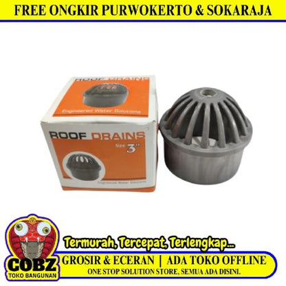 3 IN / TM Roof Drain Saringan Pipa Talang Dak Plastik PVC