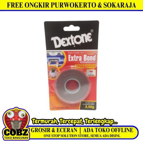 12 MM / DEXTONE EXTRABOND Isolasi Bolak Balik Busa Double Foam Tape Merah