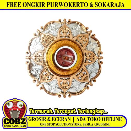 HIMAWARI VO4G Fitting Tempat Lampu Plafon Atap Tempel Motif Besar Warna