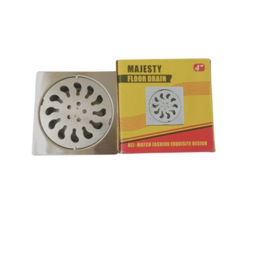 4 INCH / MAJESTY Saringan Got Leher Pendek Floor Drain Stainless
