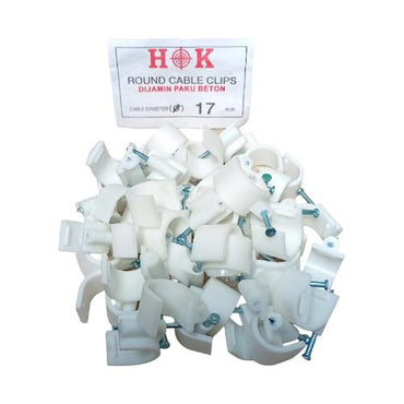17 MM / HOK Klem Kabel Penjepit Penyangga Paku Beton Bungkus