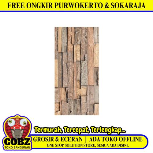 20 CM x 40 CM / JUPITER N.CHELONIA Keramik Dinding Dapur Teras Matte Brown  Dus