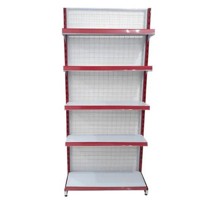 SB 35 CM x L 90 CM x 200 CM / TM DS Rak Minimarket Gondola Single Starting Merah Putih Set