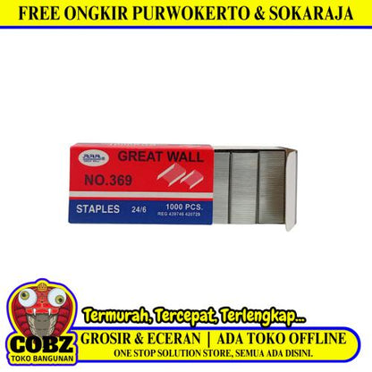 NO. 369 / GREATWALL Isi Stapler Staples Hekter Kecil Box Kecil